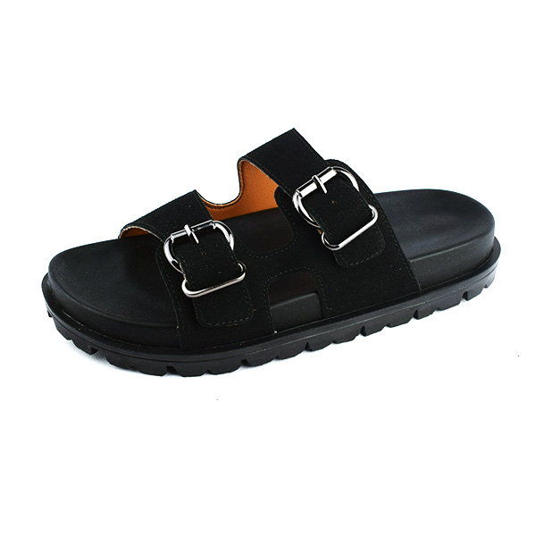 Sandale pour femme 029 noir daim ..........   sandales femme Maroc